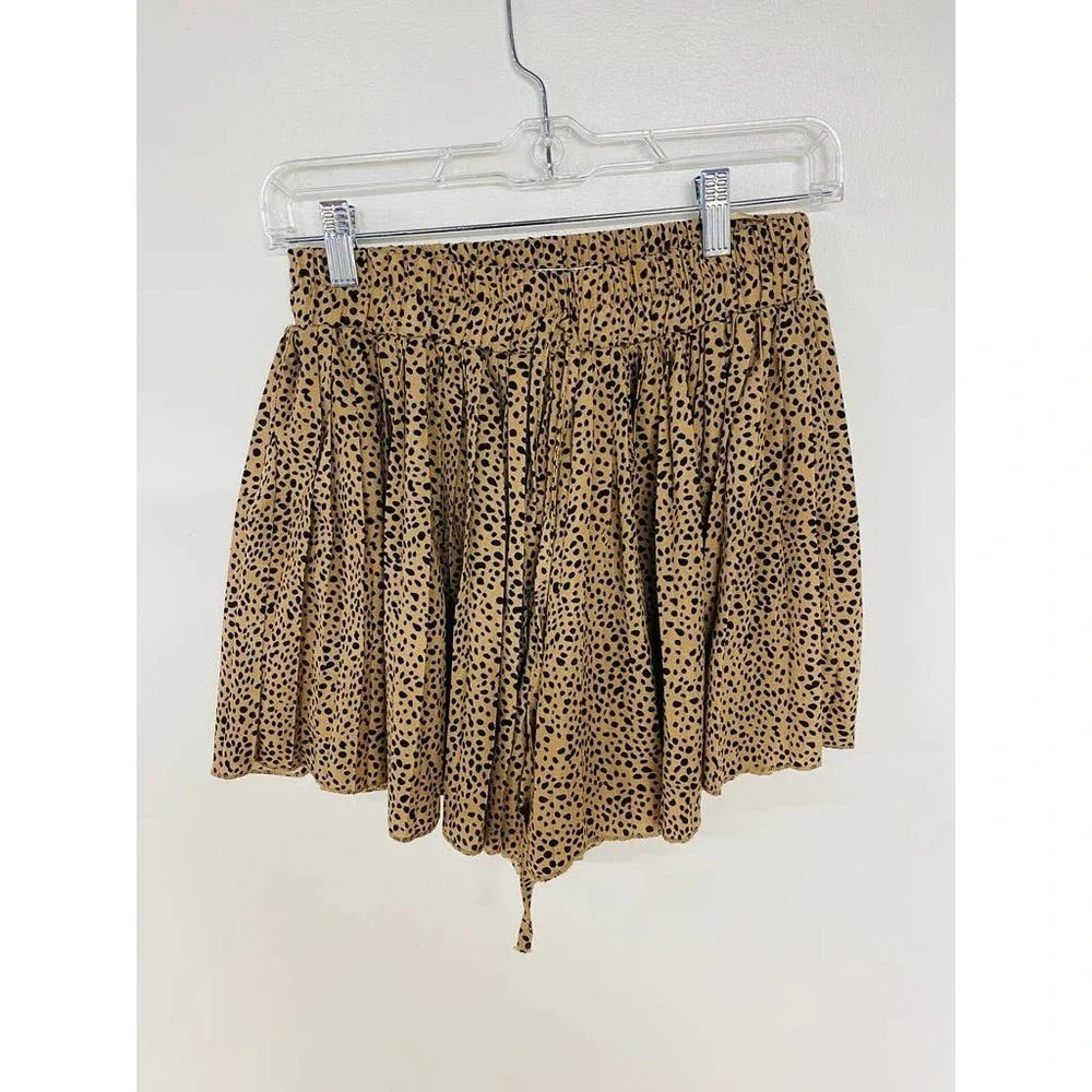 Leela & Lavender Flowy Animal Print Short
